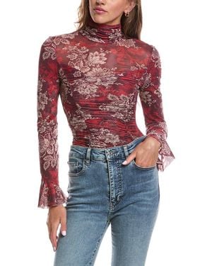 Cinq À Sept Gilded Paisley Lucy Top - Red