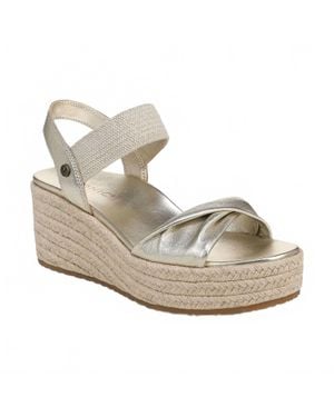 Vionic Darla Espadrille Wedge Sandal - Metallic
