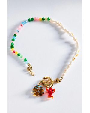 Bamboleira Festival Charm Necklace - White