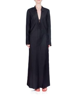 Bec & Bridge Emery Long Sleeve Tie Maxi Dress - Blue