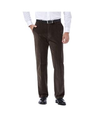Haggar Stretch Corduroy Dress Pants - Gray