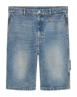 Courreges Mid- Denim Shorts - Blue