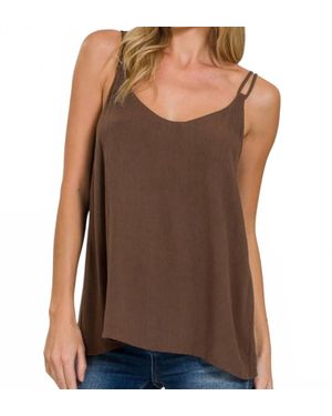 Zenana Kemma Sleeveless Top - Brown