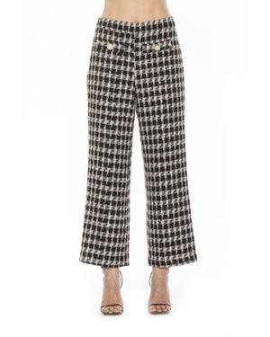 Tommy Hilfiger Gingham Sloane Mid Rise Pants - Gray