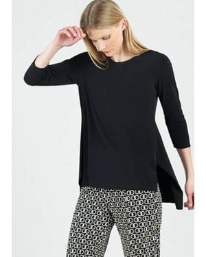 Clara Sunwoo Parachute Hem Knit Top - Black