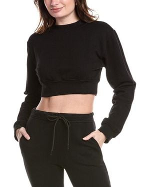 Cotton Citizen Milan Cropped Sweatshirt - Black