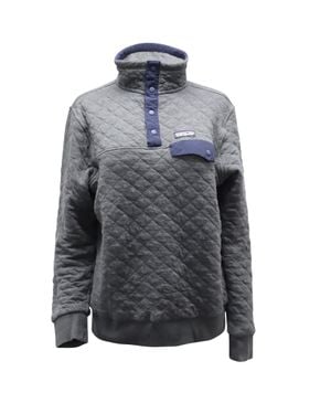 Patagonia Gray Cotton Quilted Snap-T Pullover