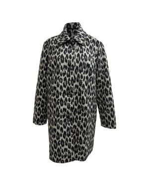 A.P.C. A. P.C. Poupee Leopard-Print Coat - Black