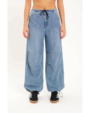 DAZE Jetset Drawcord Jogger Jeans - Blue
