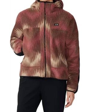 Mountain Hardwear Hicamp Fleece Printed Hoody - Red