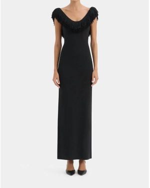 SIR. Marcelline Fringe Scoop Back Gown - Black