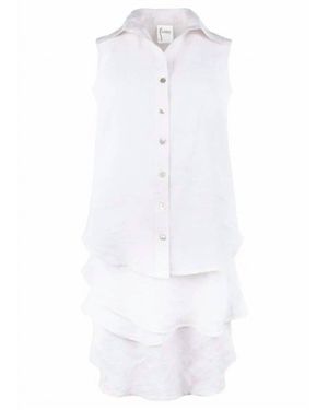 Finley Jasmin Linen Dress - White