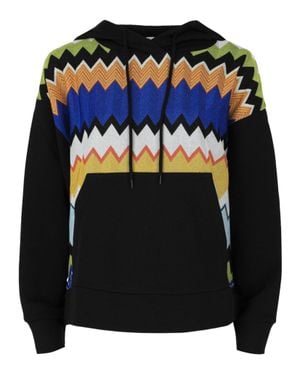 Missoni Metallic Chevron Hoodie - Black