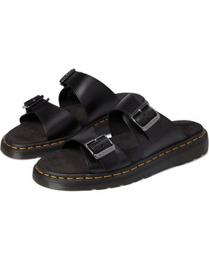Dr. Martens Josef 31570001 Sandal Leather Open Toe Slide Gal1278 - Black