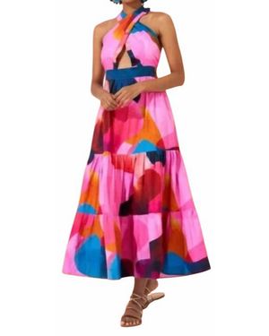Oliphant Cross Front Maxi Dress - Red