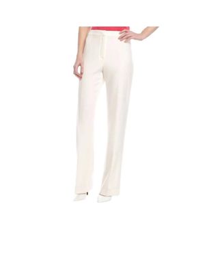 Kasper Elegant Stretch Crepe Trouser Pants - White