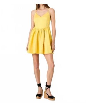 French Connection Lilah Stretch Ballerina Dress - Yellow