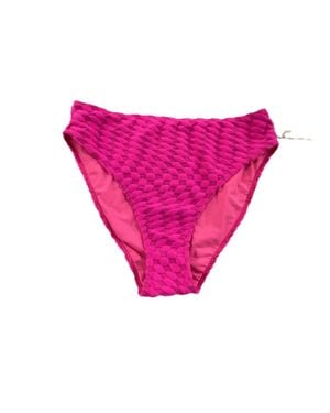 GOOD AMERICAN Jacquard Good Waist Cheeky Bikini - Pink