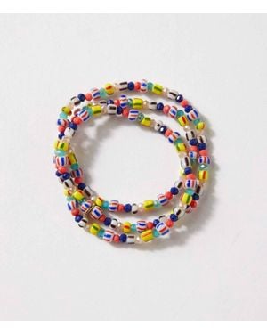 Marlyn Schiff Glass Bead Wrap Bracelet - Metallic