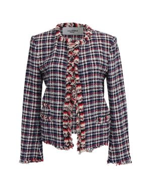 Isabel Marant Étoile Plaid Print Evening Jacket - Blue