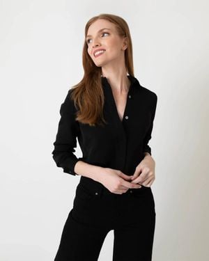 ANN MASHBURN Icon Blouse - Black