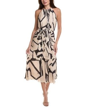 Bella Dahl Pleated Halter Maxi Dress - Natural