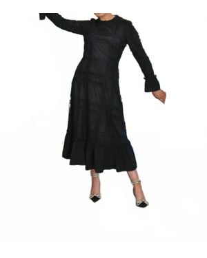 Esteem Couture Ny Ella Longsleeve Ruffle Dress - Black