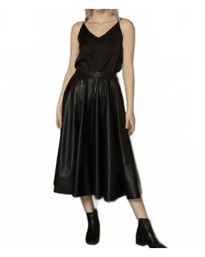 Zero Degrees Celsius Faux Leather Skirt - Black