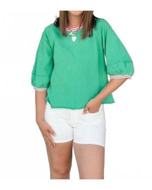 Jodifil Clubhouse Oversized Top - Green