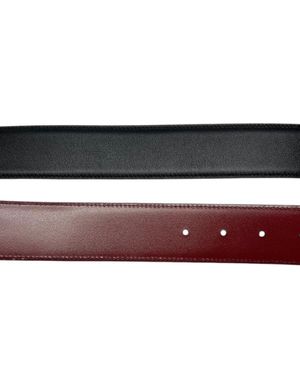 Bally 6302244 Mirror Buckle Adjustable Reversible Belt - Red