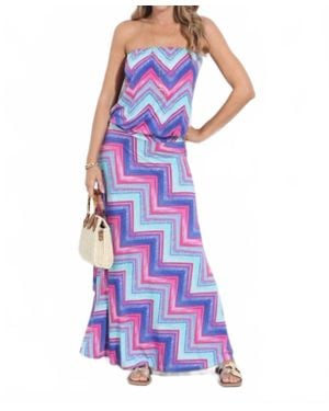 Veronica M Gianni Stretch Drop Waist Maxi Dress - Purple