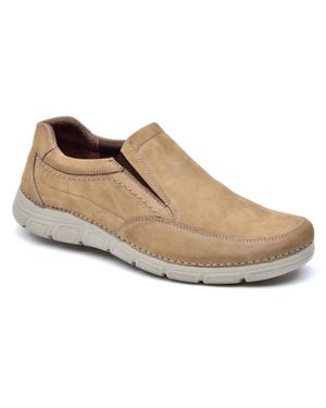 Pazstor Nubuck Leather Mocassin - Natural