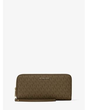 Michael Kors Large Logo Continental Wallet - Green