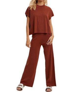 Wishlist Knit Sweater Pants - Red