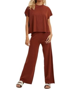 Wishlist Knit Sweater Pants - Red