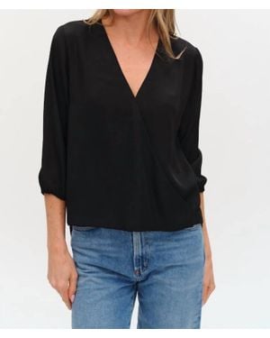 Six Fifty Viola Surplice Blouse - Black