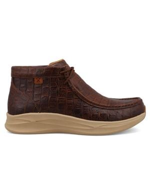Twisted X Feather X Ultralite Croco Casual Chukka Shoe - Brown