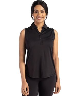Cutter & Buck Forge Eco Stretch Recycled Sleeveless Polo - Black