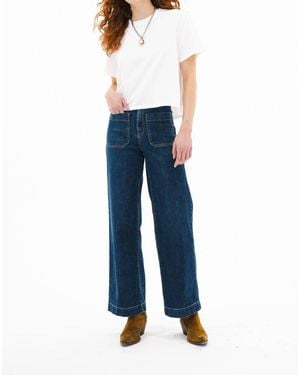 ASKK NY Sailor Wide Leg Pants - Blue