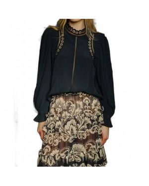 LOVE THE LABEL Fiona Billowing Sleeves Top - Black