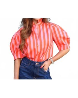 Karlie Gables Stripe Top - Red