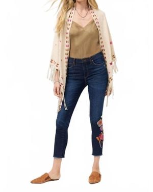 Johnny Was Maxima Cropped Skinny Jean - Blue