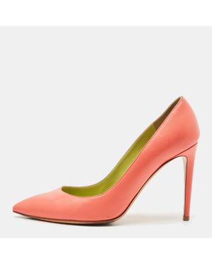 Ralph Lauren Leather Armissa Pointed Toe Pumps - Pink