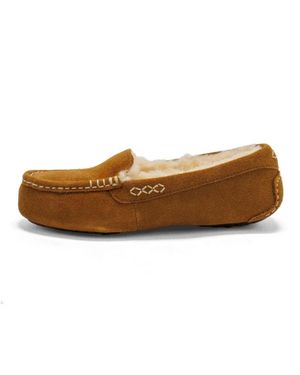 UGG Ansley Moccasin Style Slippers - Brown