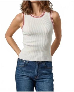 Lilla P Contrast Trim Tank - Gray