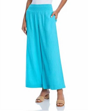 Echo Supersoft Gauze Smocked Pant - Blue