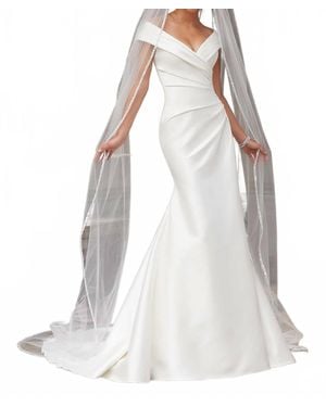 Mori Lee Edged With Sequins Cathedral Wedding Veil - White