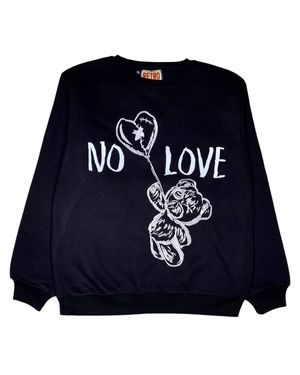 Retro Label 1S Og No Love Crewneck Sweatshirt - Blue