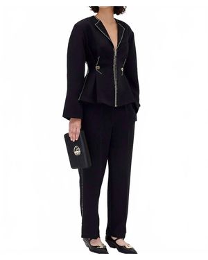 Stine Goya Adjustable Waist Zip Up Jacket - Black