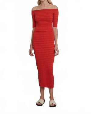 Eleven Six Helene Off-Shoulder Sweater - Red